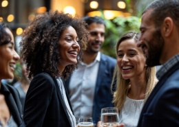Diverse Group Enjoying a Social Event.